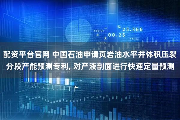 配资平台官网 中国石油申请页岩油水平井体积压裂分段产能预测专利, 对产液剖面进行快速定量预测