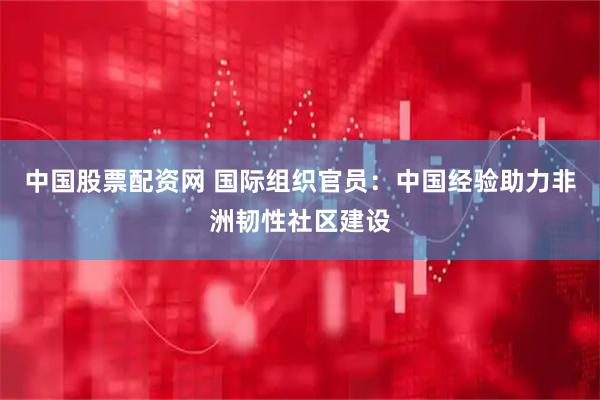 中国股票配资网 国际组织官员：中国经验助力非洲韧性社区建设